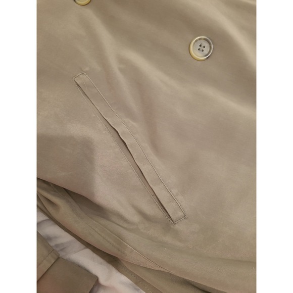 Anne Klein II Women SZ 4P Dbl Breasted Trench Coat moss‎ greenminalmalist career - Picture 10 of 12